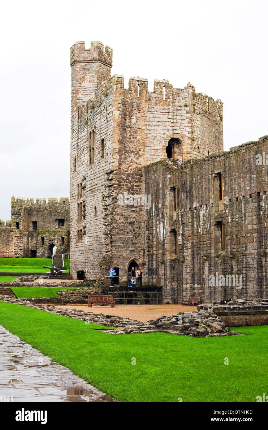 Well Tower, Caernarvon Castle, Caernarvon, Gwynedd, North Wales Stock