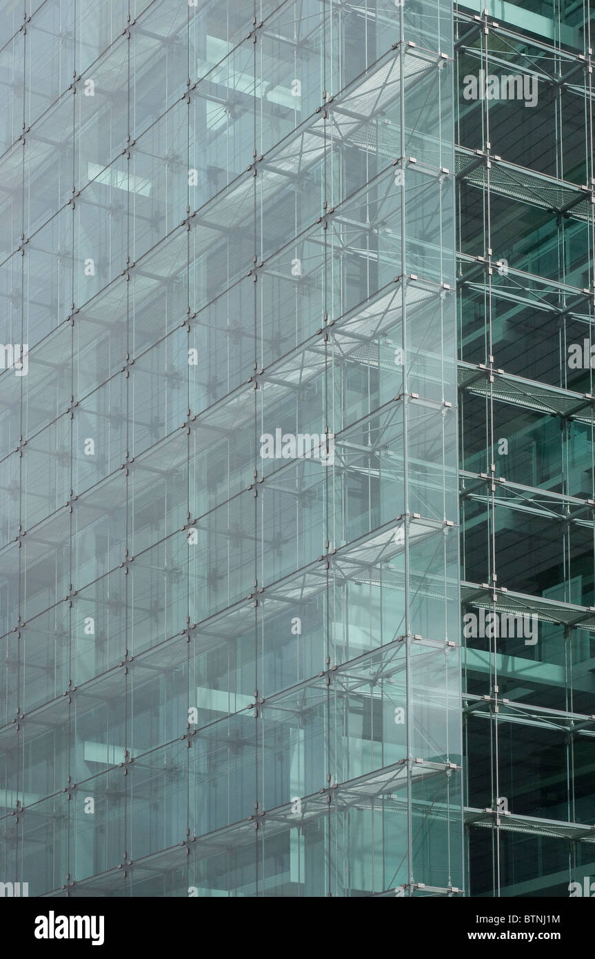 Large glass fronted office building Stock Photo