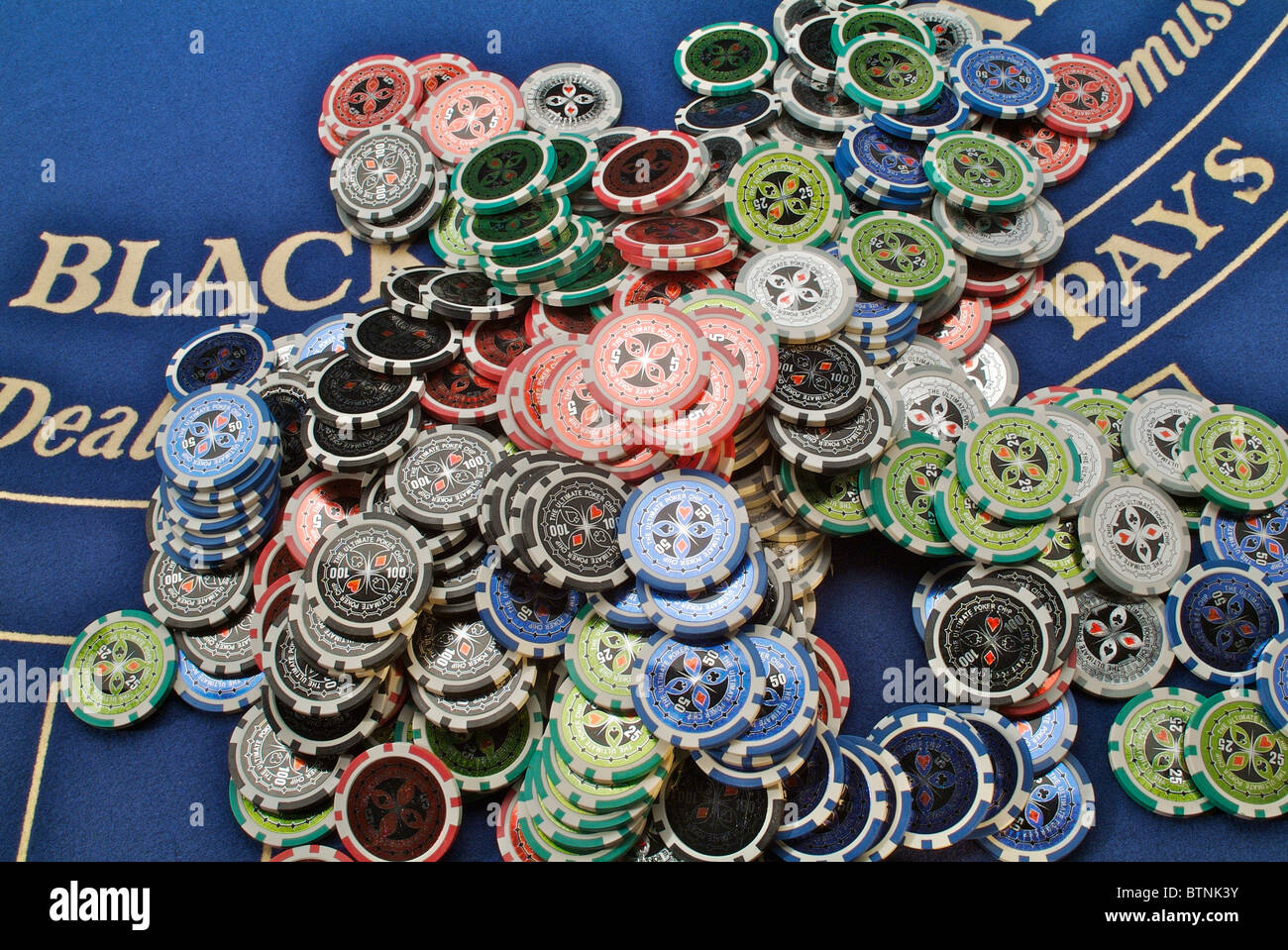 Casino tokens Stock Photo