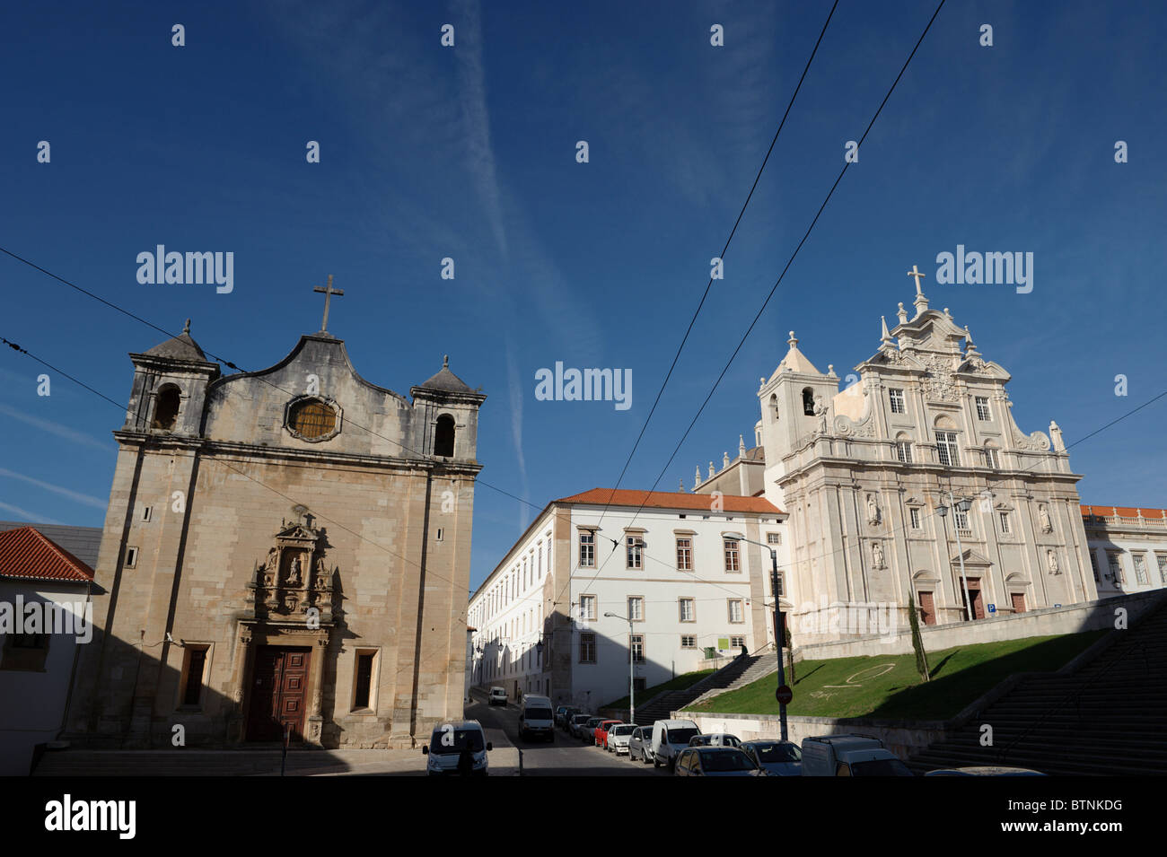 Sé Nova cathedral and S. João de Almedina church in Coimbra, Portugal Stock Photo