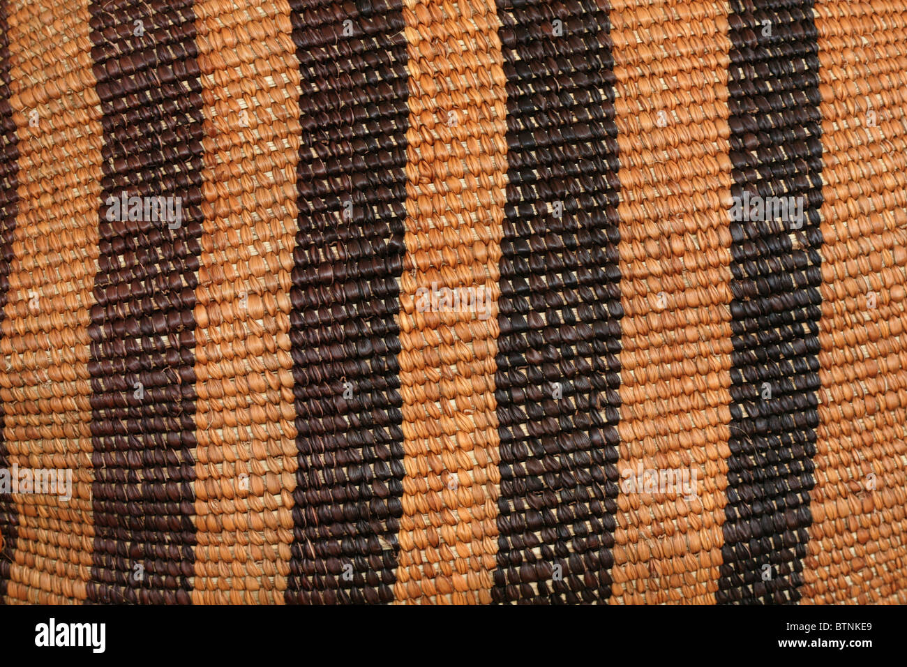 striped african woven bag background texture detail Stock Photo