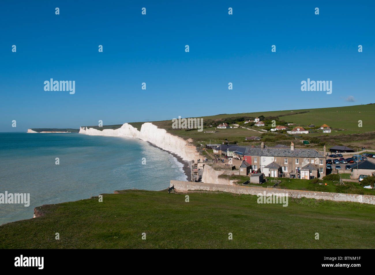 BIRLING GAP, EAST SUSSEX, ENGLAND, 24th October 2010 - A view of Birling Gap on the East Sussex coast. EDITORIAL USE ONLY. Stock Photo