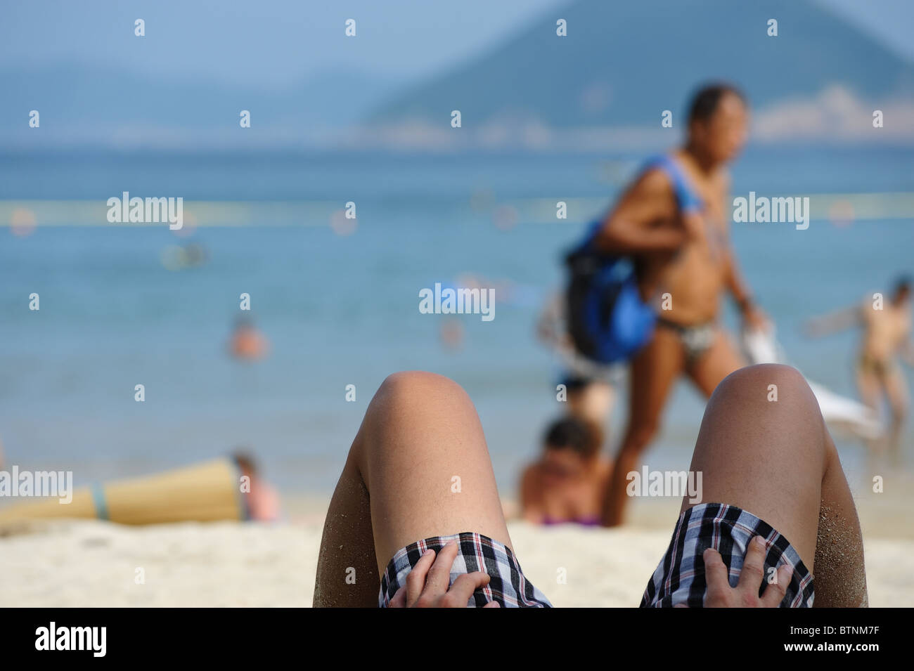 Enjoy the leisure time at the beach Stock Photo - Alamy