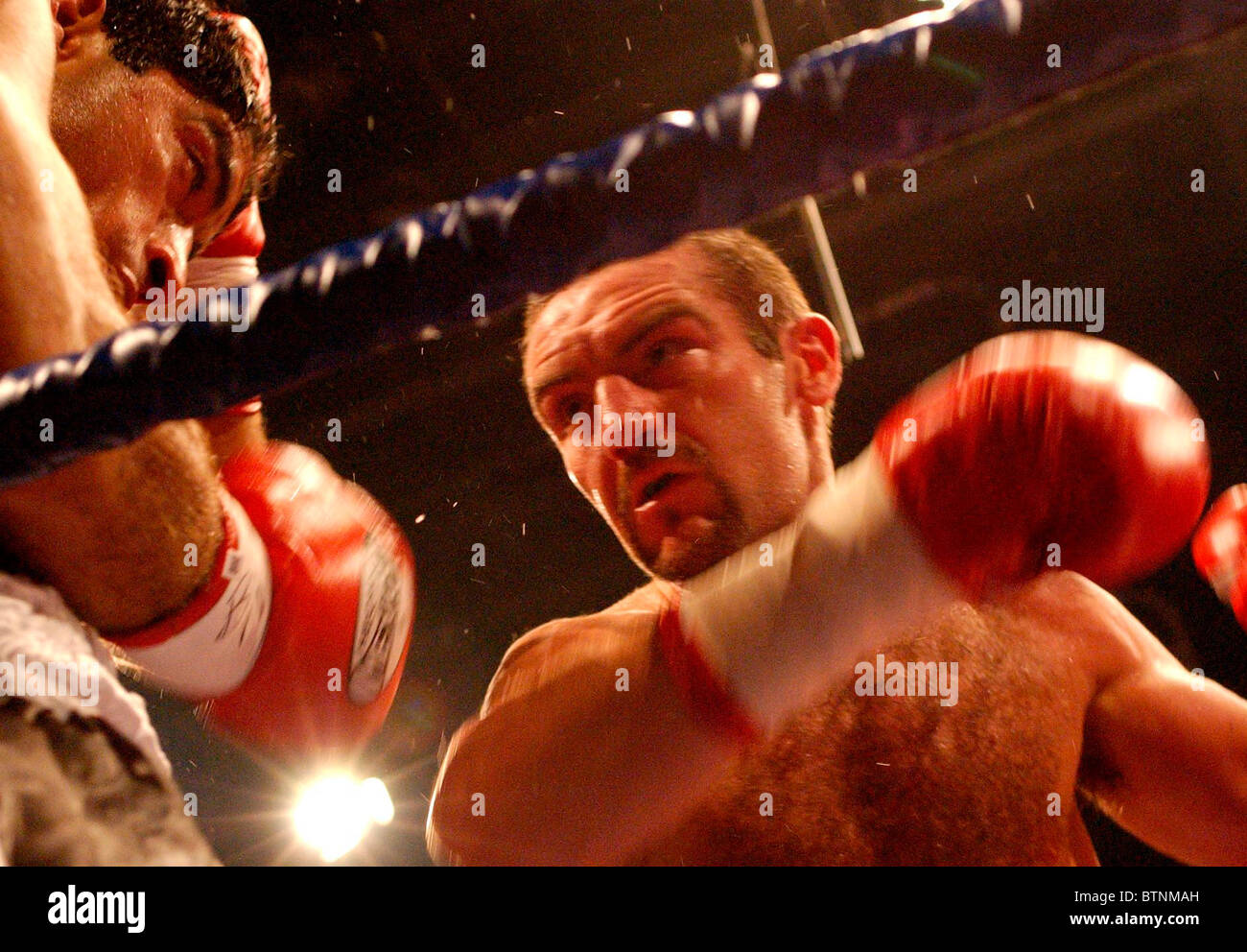 Scottish boxer Scott Harrison in action Stock Photo