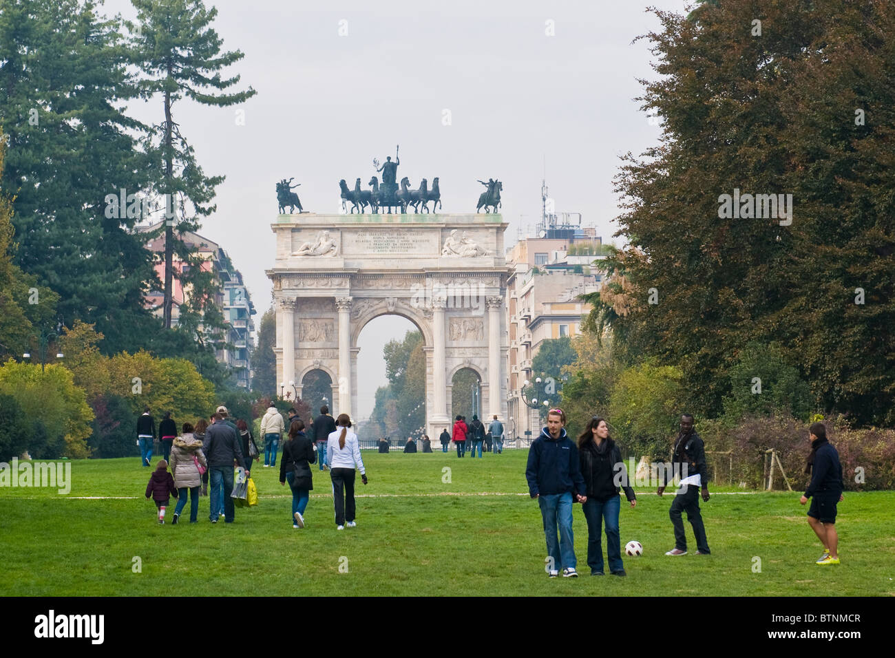 Milan, Arco della pace Stock Photo