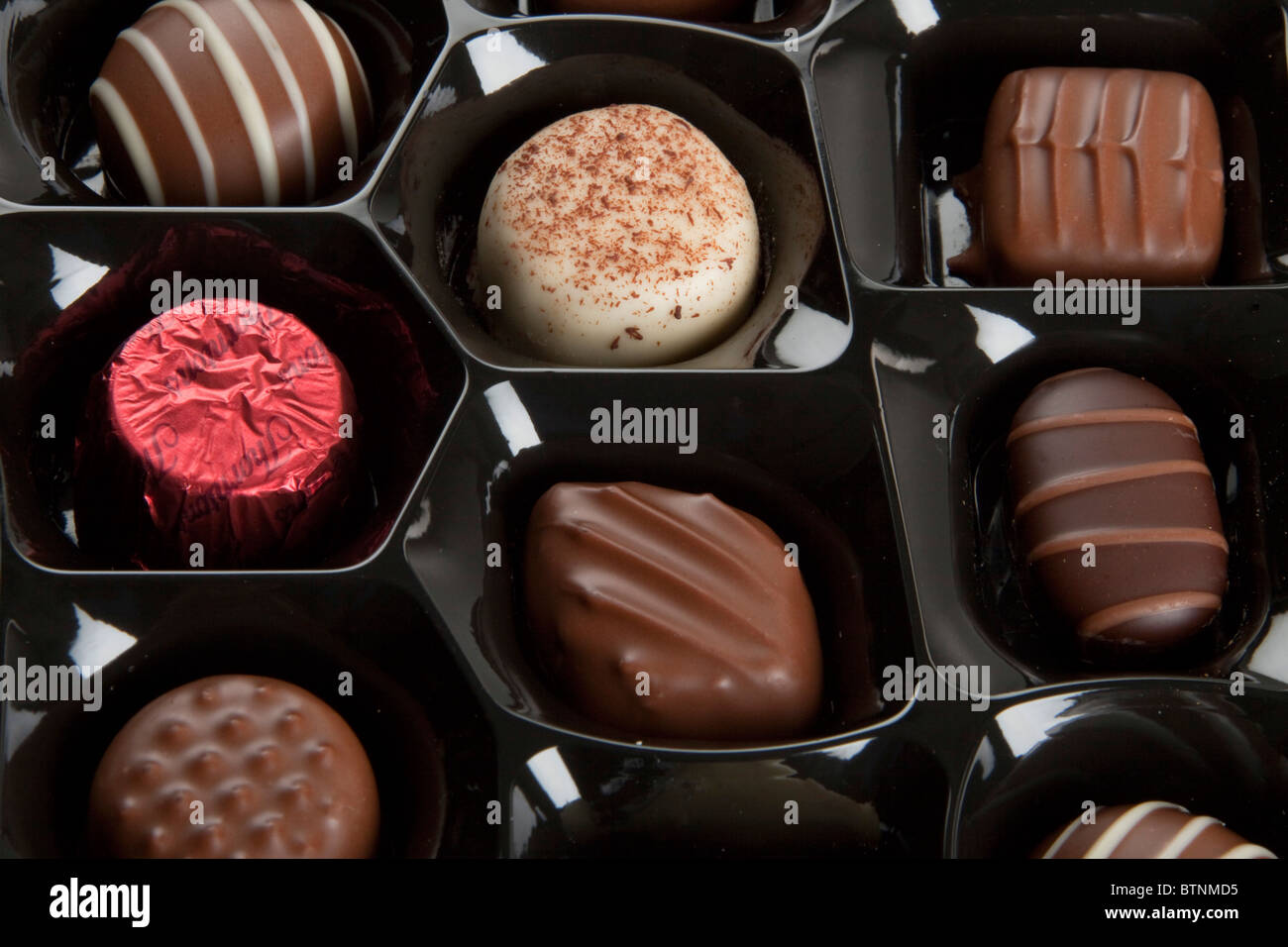 Luxury box of chocolates top view 103073 Chocolate Stock Photo Alamy