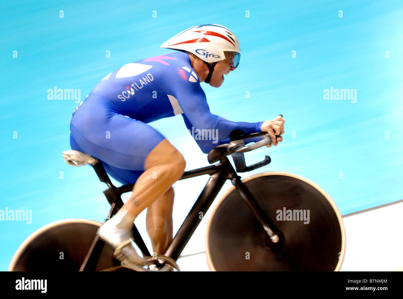 Cyclist Chris Hoy competing at the Commonwealth Games Stock Photo