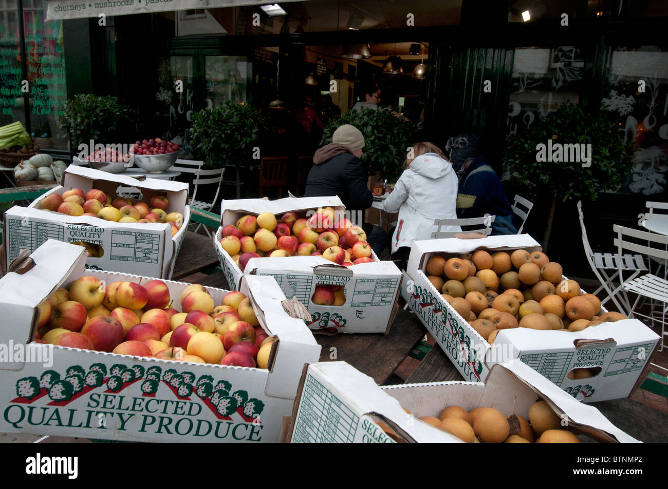 Lewes ,Sussex. Transition town. Bill's cafe and greengrocers with