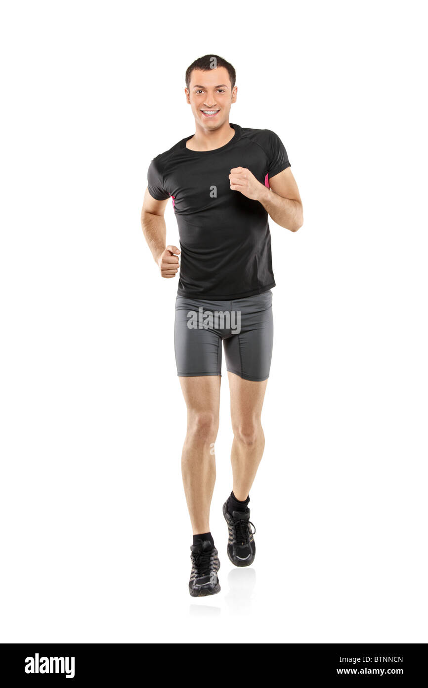 Outline men casual clothes for fitness training. Basic garments