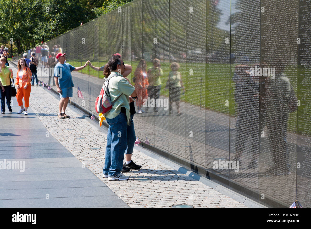 Washington DC - Sep 2009 - Vietnam Veterans Memorial in Washington DC Stock Photo