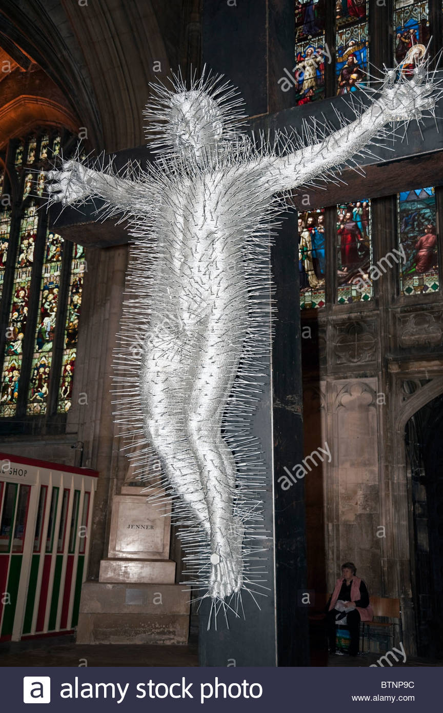 Crucible contemporary sculpture exhibition at Gloucester Cathedral