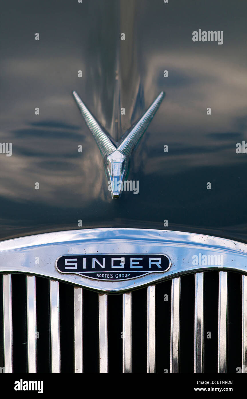 Rootes Group Singer car badge detail Stock Photo
