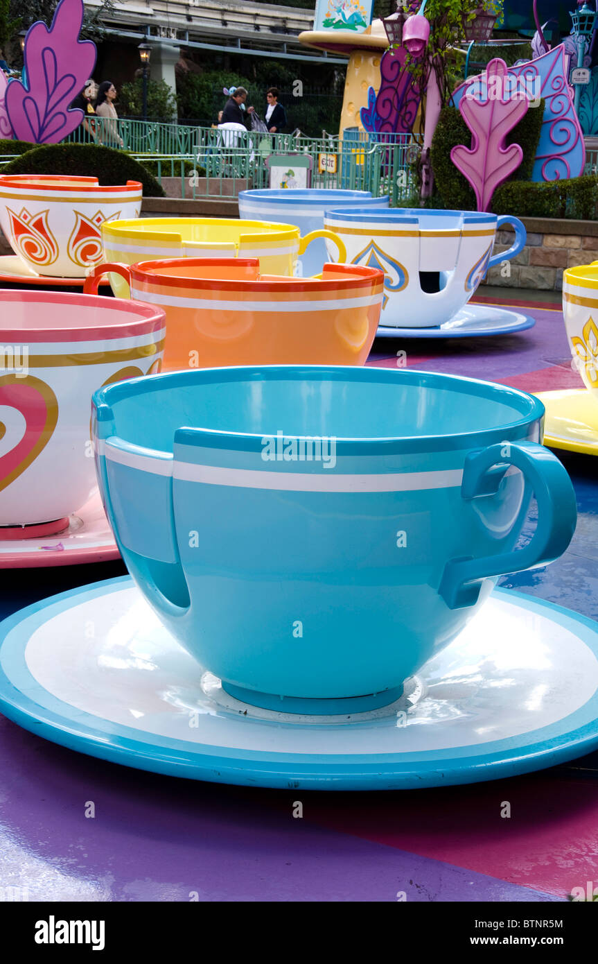 Tea Cup Ride at Disneyland Amusement Park, Anaheim, California USA