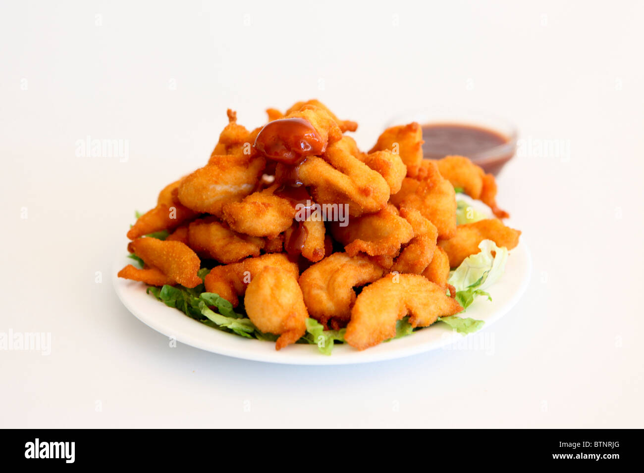 Deep fried breaded chicken Stock Photo - Alamy