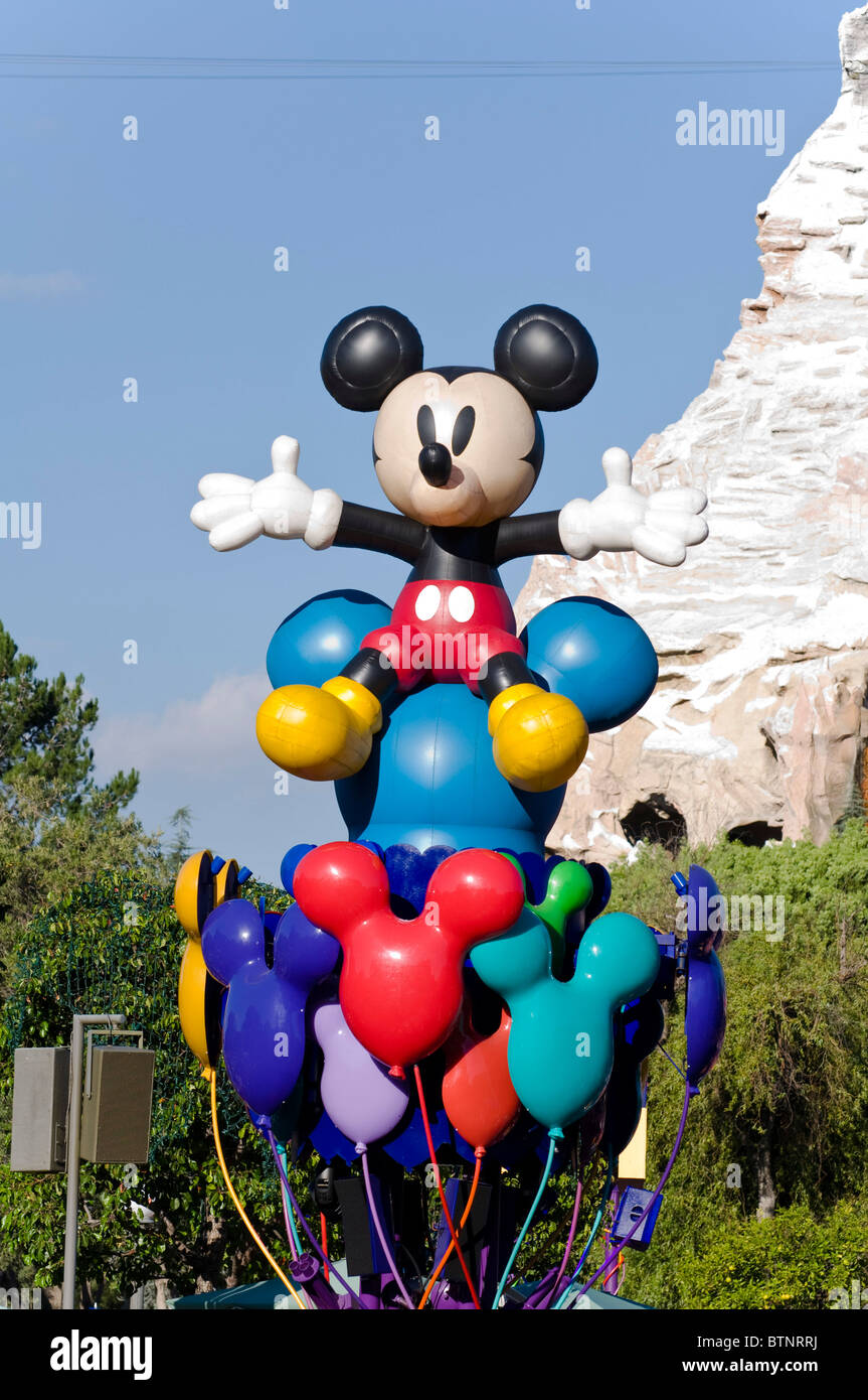 Mickey mouse character balloon at disneyland park anaheim california