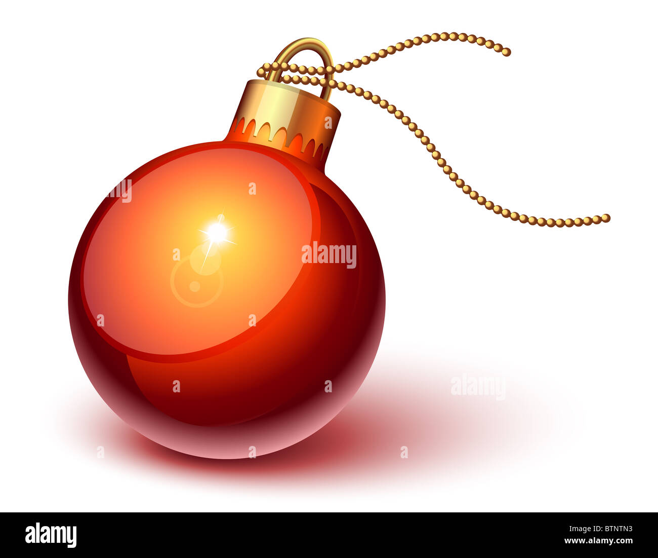 Shiny red christmas ornament Stock Photo - Alamy