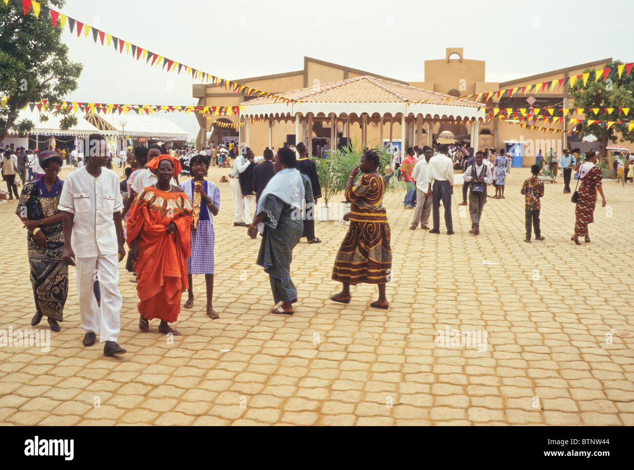 Ouagadougou, Burkina Faso. SIAO (Salon International de l'Artisanat de Ouagadougou) Plaza. Stock Photo