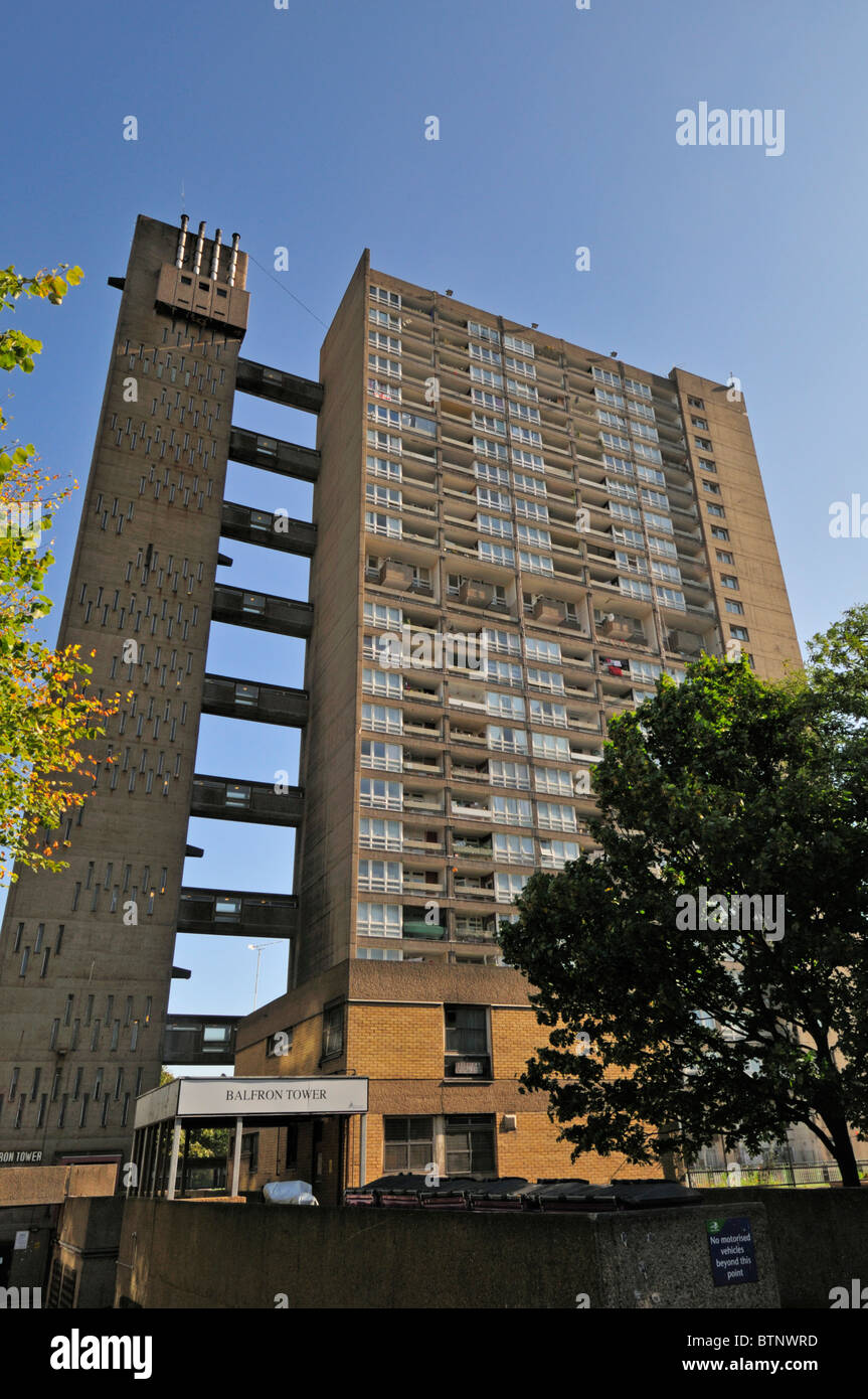 Balfron Tower, Brownfield social housing estate, Poplar, Tower Hamlets, East London E14, United