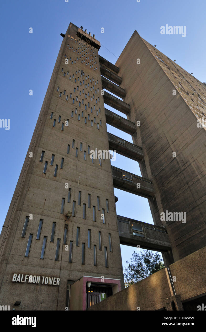 Balfron Tower, Brownfield social housing estate, Poplar, Tower Hamlets, East London E14, United