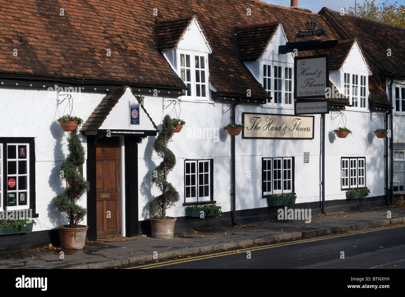 The Hand and Flowers public house is a roadside pub restaurant in