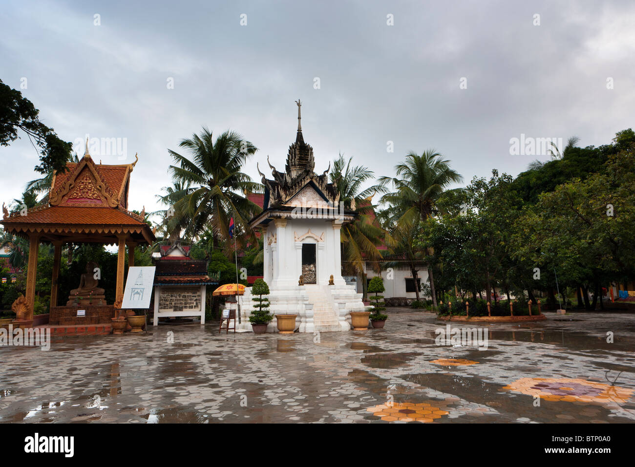 Cambodia, Siem Reap, Civil war killing fields memorial, Stock Photo