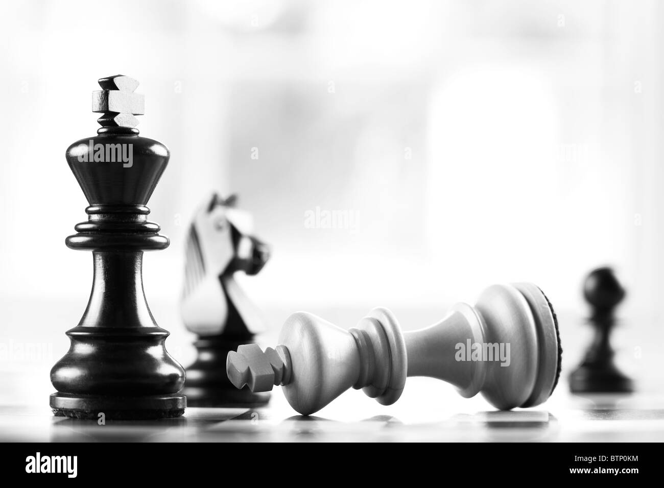 The White Queen Checkmate To Black King Stock Image - Image of