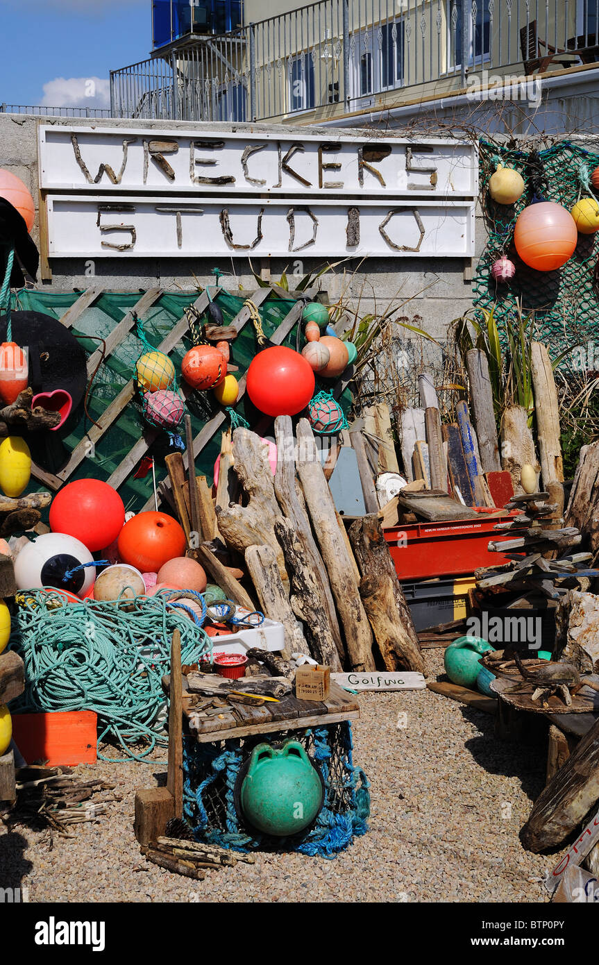 an artists studio in Porthleven, Cornwall, Uk Stock Photo