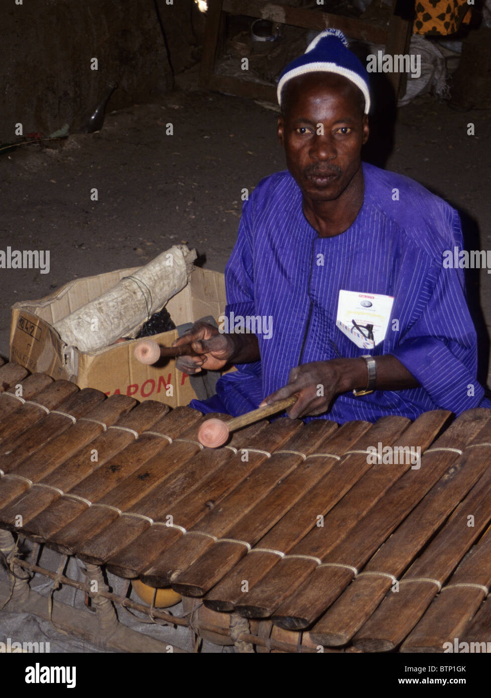 Balafon Maker Koni Dougoutigou, Ouagadougou, Burkina Faso. Stock Photo