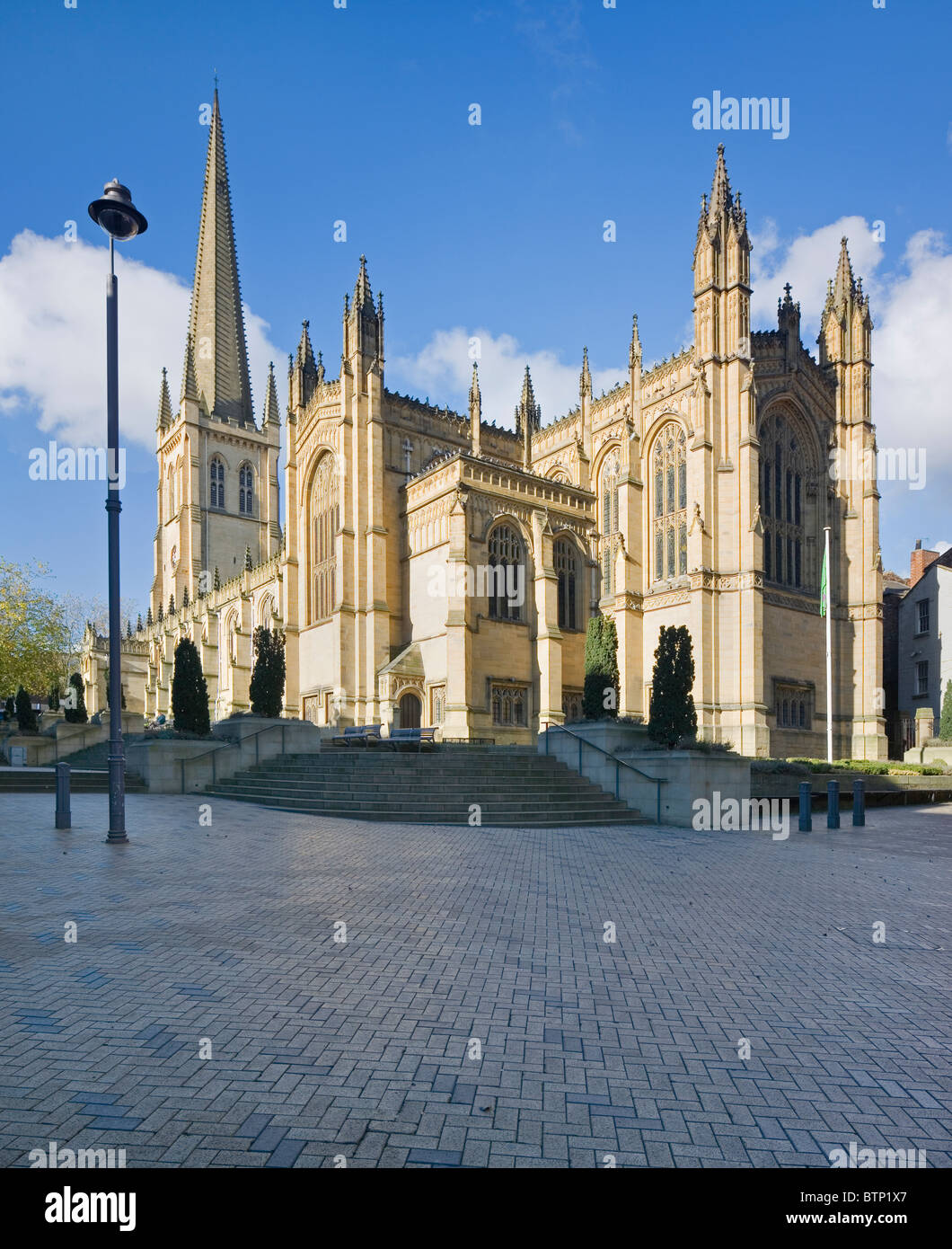 Wakefield Cathedral Church of All Saints city centre Wakefield West Yorkshire U.K (Tilt Shift lens) Stock Photo