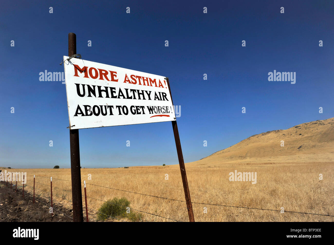 Air pollution sign California Stock Photo