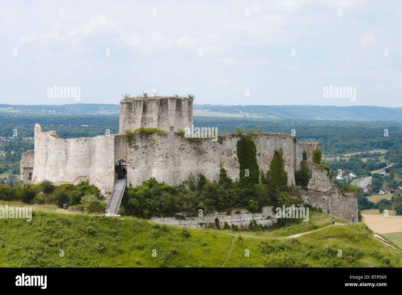 France, Normandy, Chateau Gaillard In Les Andeleys Stock Photo