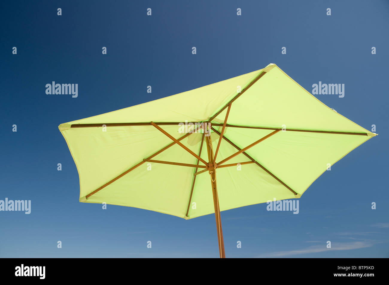 Beach Umbrella, Studland Beach, Dorset Stock Photo