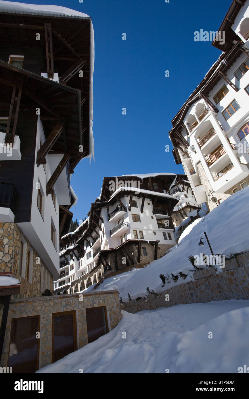Pamporovo, a famous ski resort, Rodopi mountains, contemporary ...