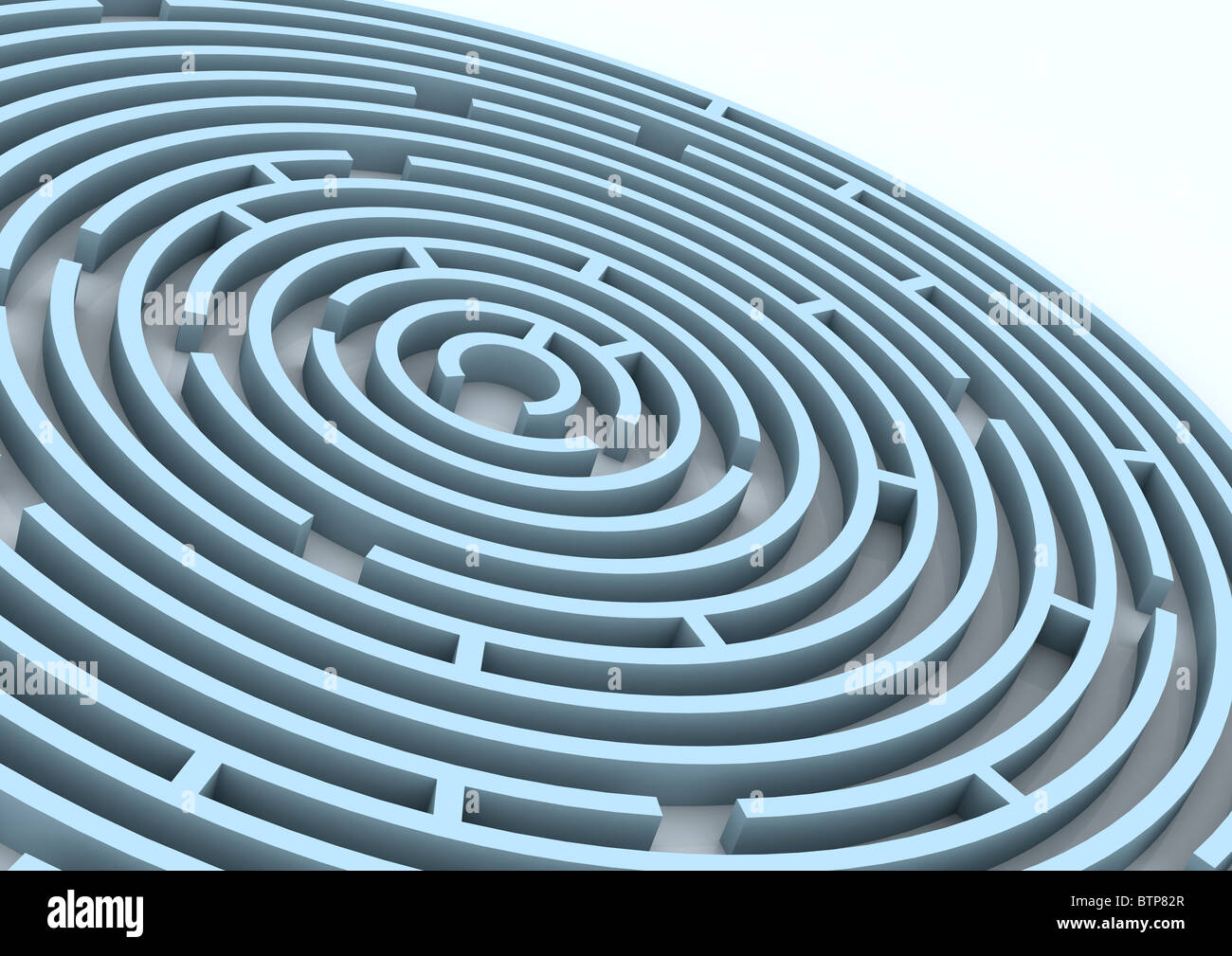 round maze blue Stock Photo - Alamy