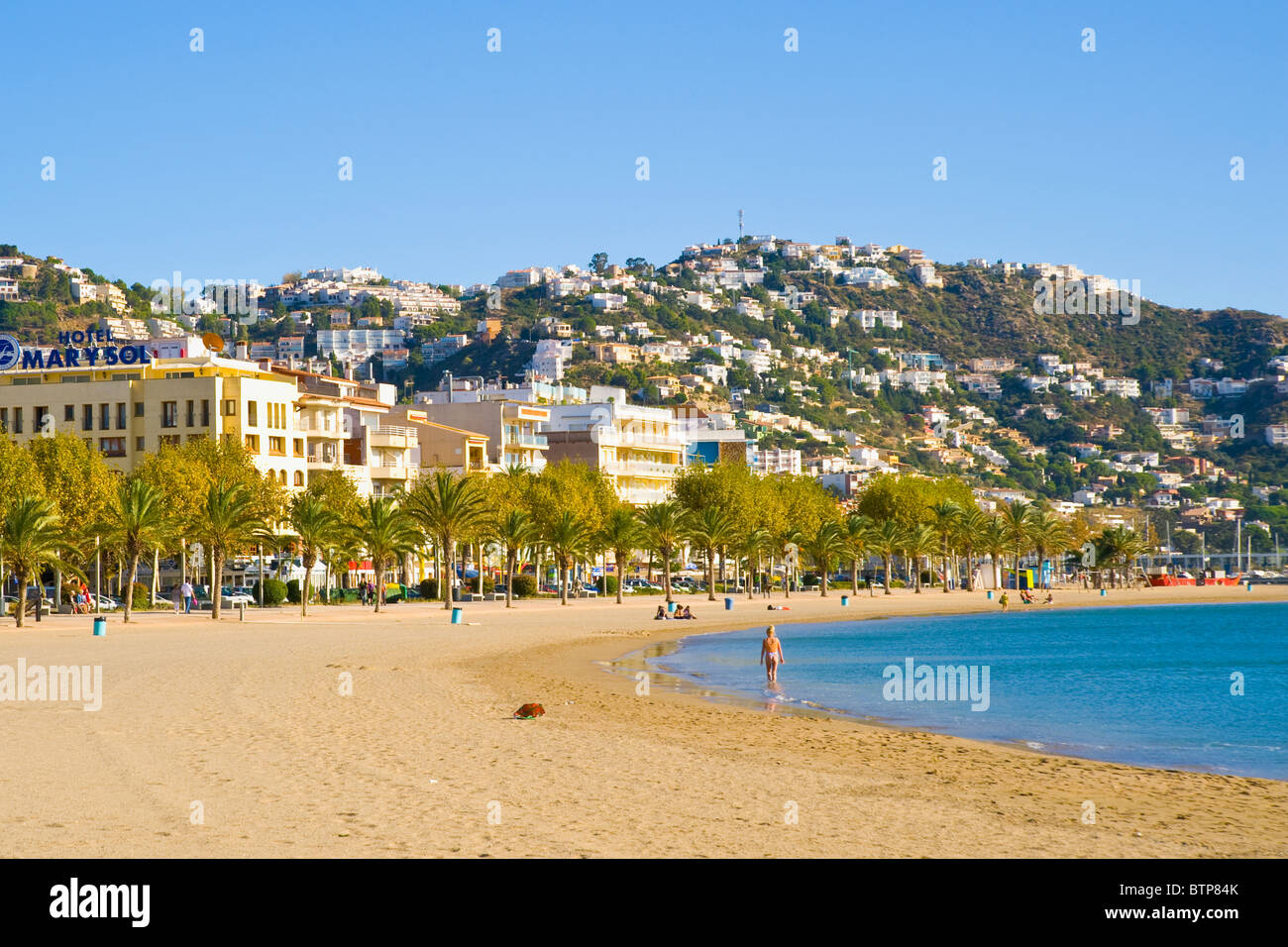 Roses, Beach, Costa Brava, Catalonia, Spain Stock Photo - Alamy