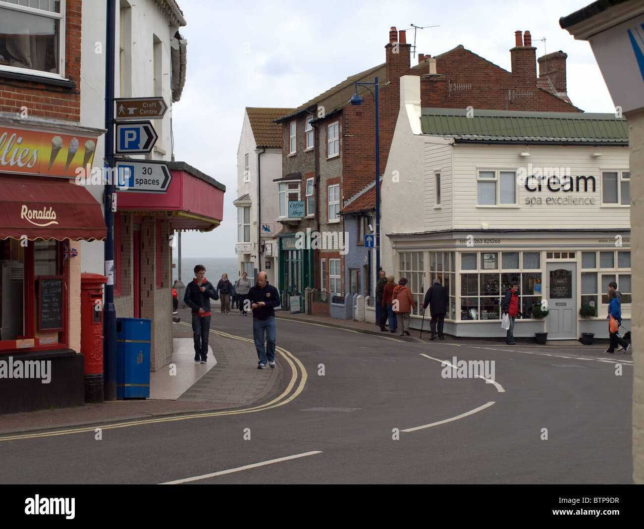 High street Sheringham, Norfolk.England,UK Stock Photo Alamy