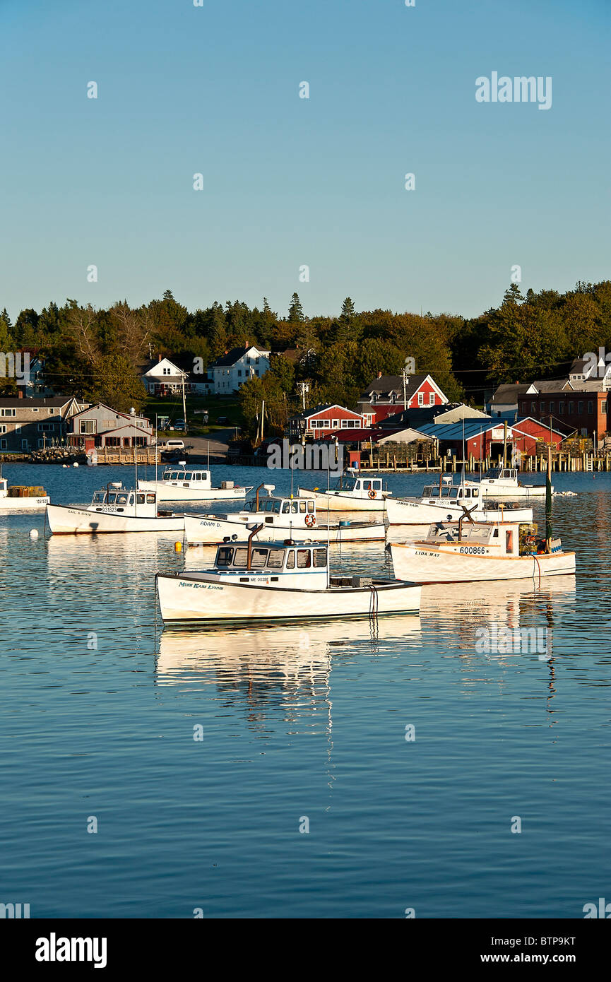 Boats, Bass Harbor, Maine, ME, USA Stock Photo