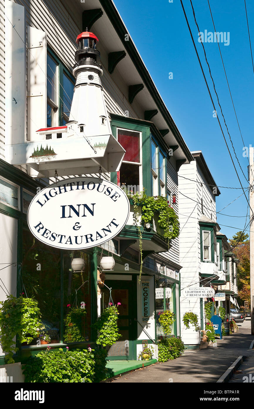 Lighthouse Inn and Restaurant, Seal Harbor, Maine, USA Stock Photo - Alamy