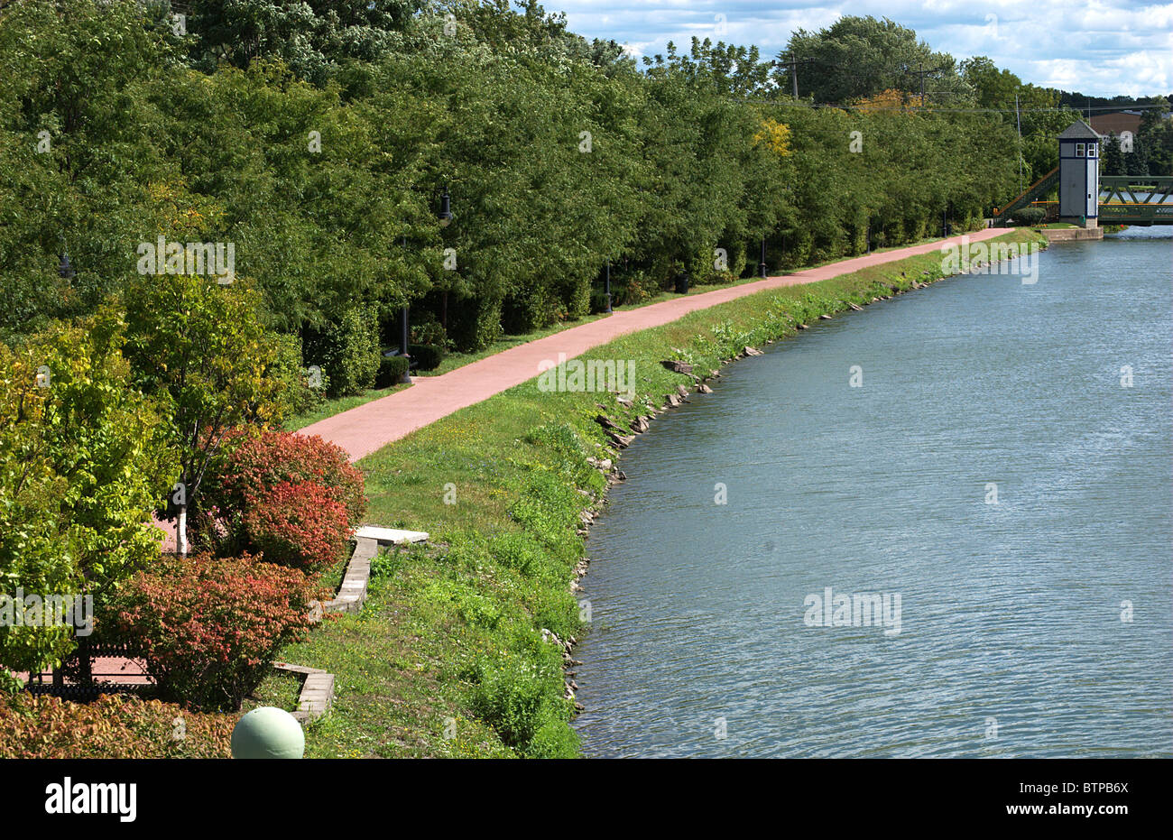 Erie Canal at Spencerport NY Stock Photo Alamy
