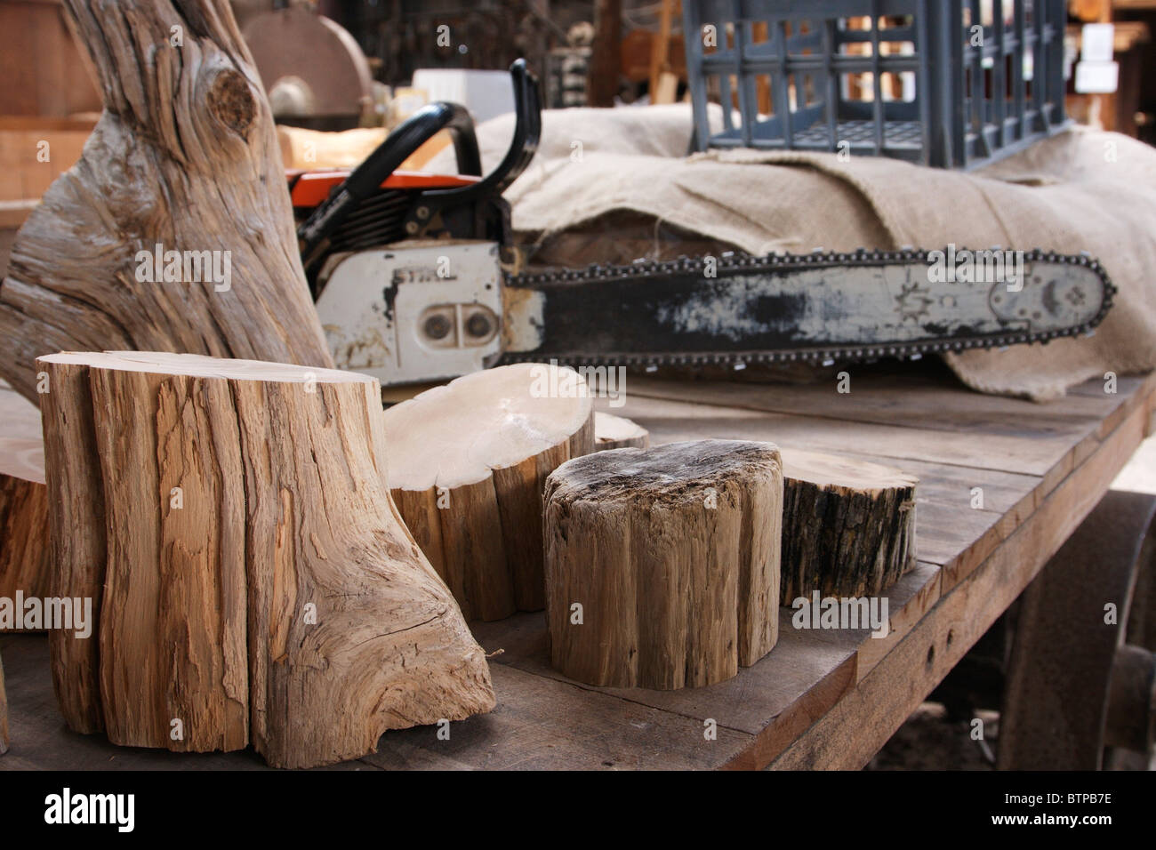 Australia, Tasmania, West Coast, Strahan, Timber Mill Stock Photo Alamy