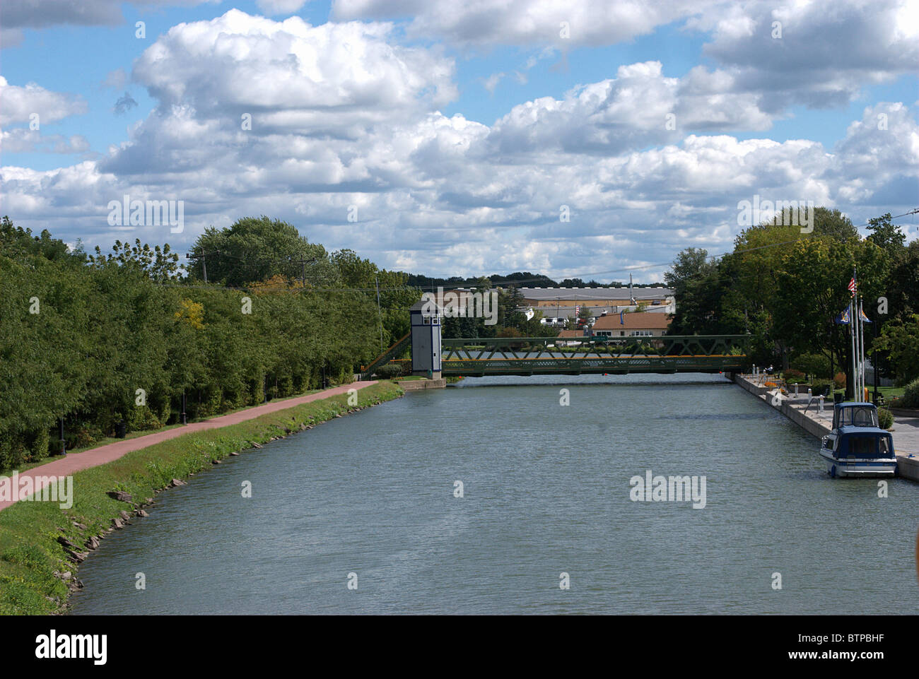 Erie Canal at Spencerport NY Stock Photo Alamy