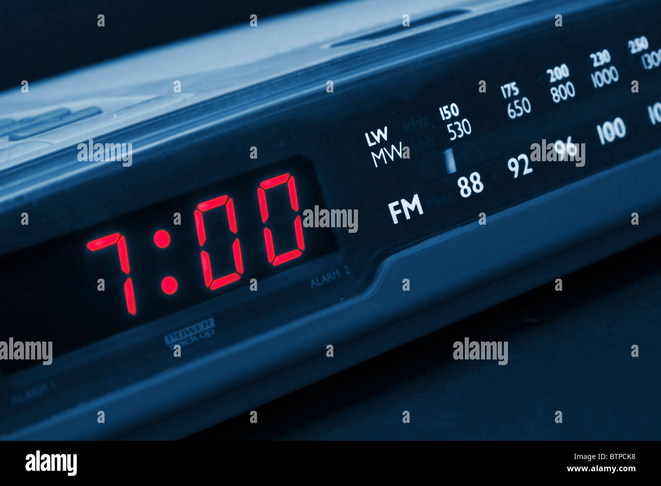 Alarm radio clock indicating time to wake up Stock Photo Alamy