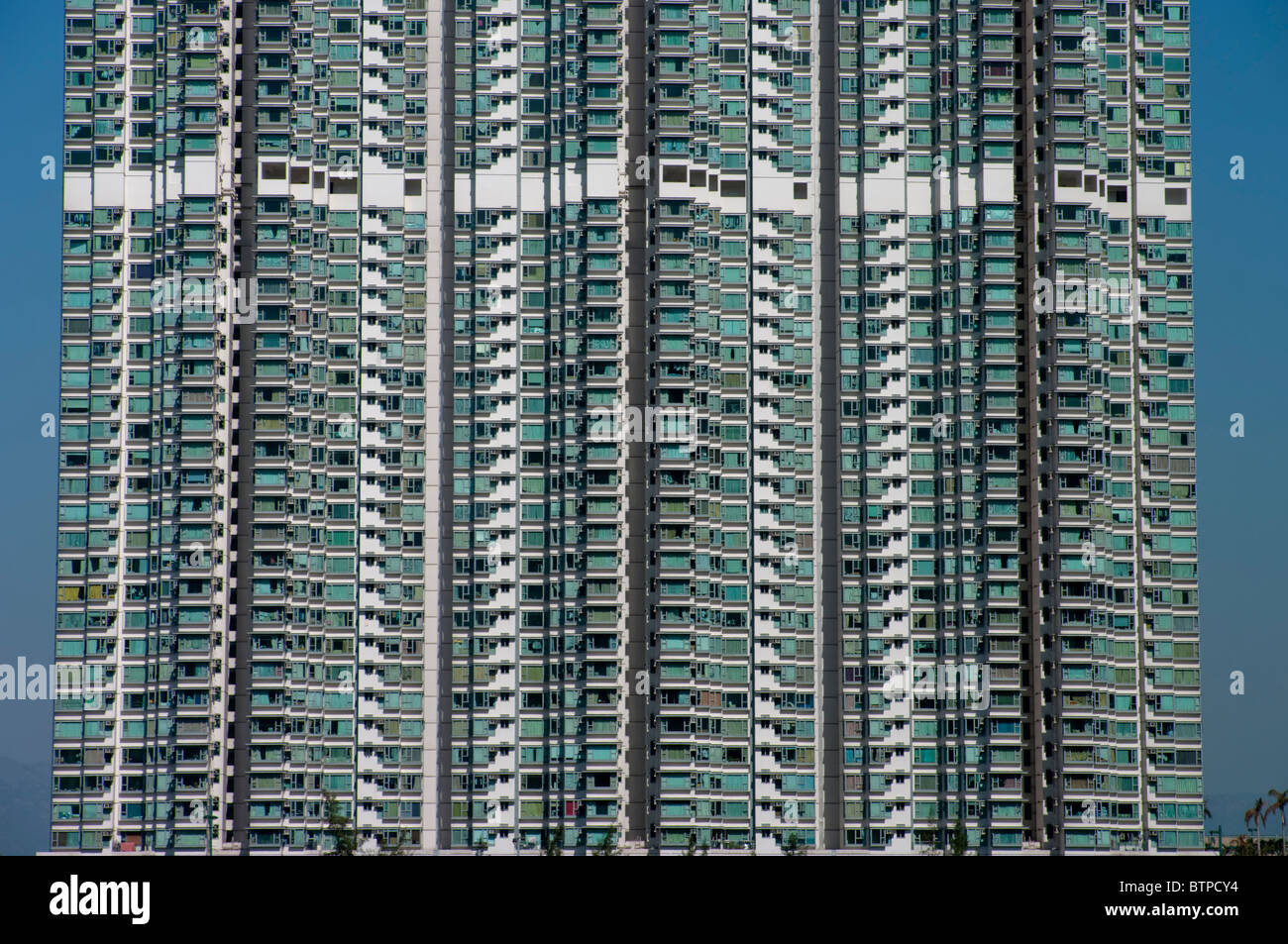 Asia, China, Hong Kong, Housing Tower Blocks Architecture Stock Photo