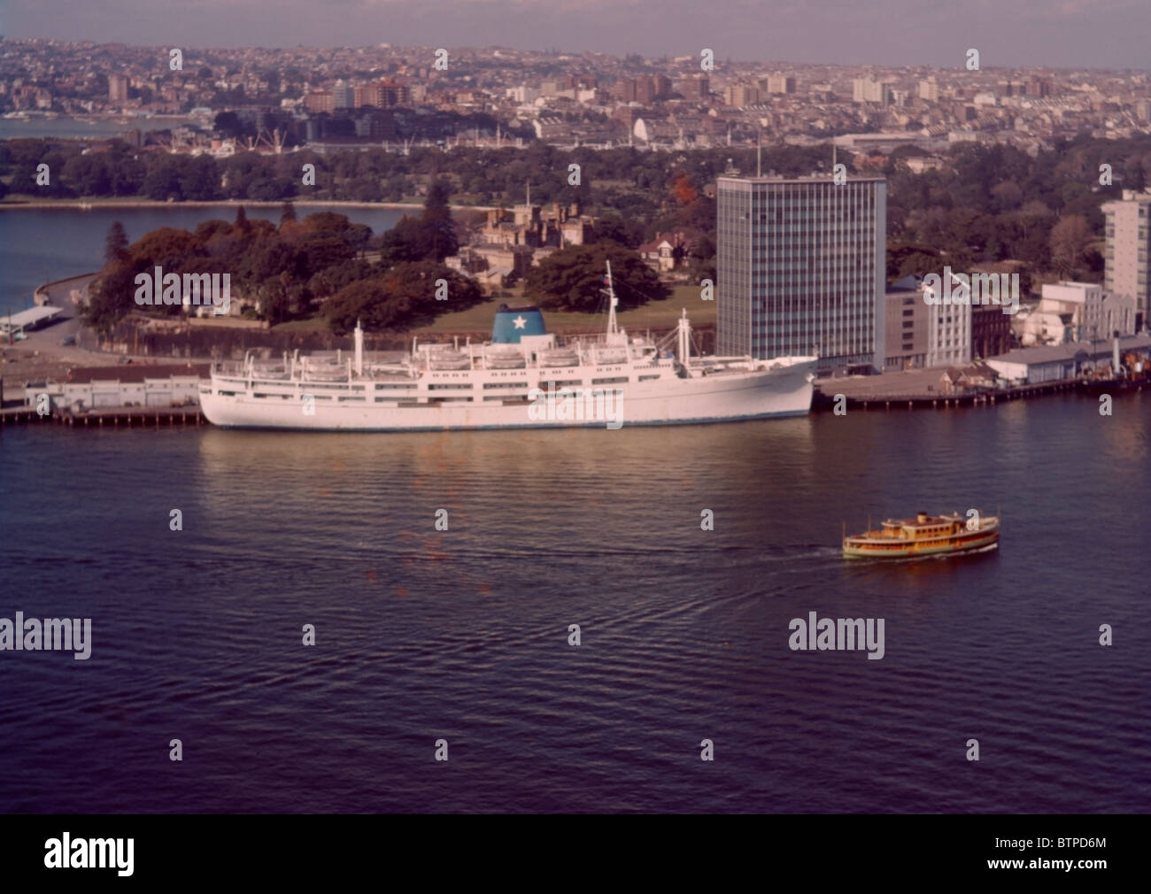 Australia NSW Sydney 1950s view from bridge Stock Photo
