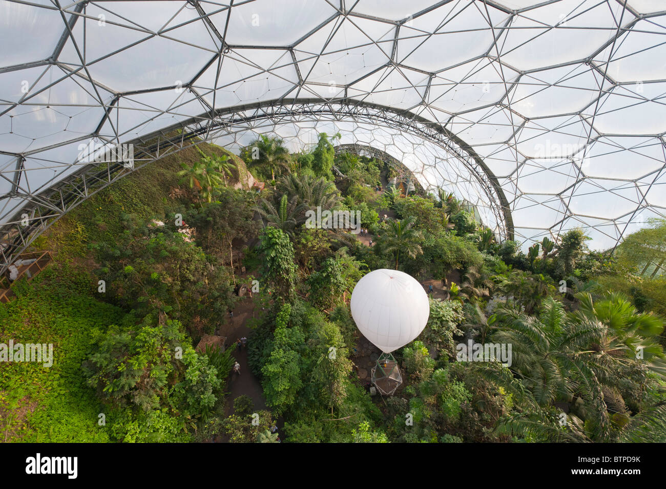 View from the new (2010) viewing platform, high up in the humid biome. Stock Photo