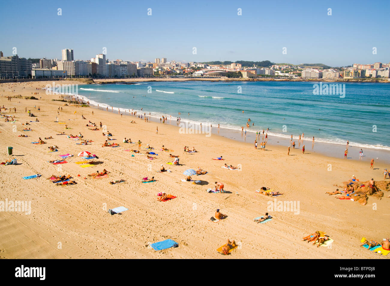 Orzan Beach, A Coruna, Galicia, Spain Stock Photo