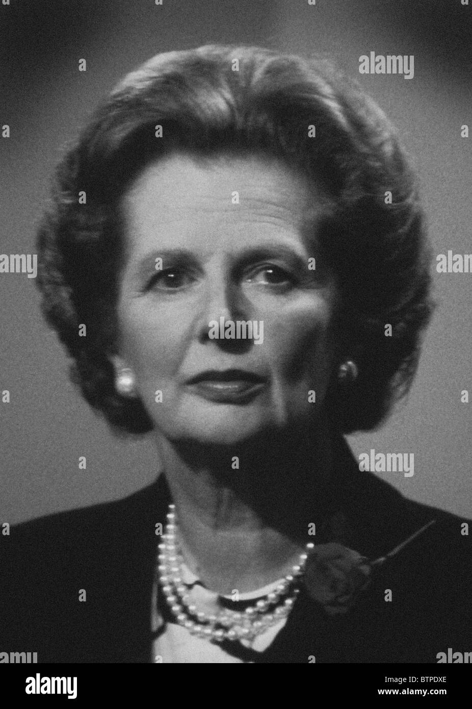 Margaret Thatcher pictured at the height of her powers as Britain's first woman Prime Minister Stock Photo