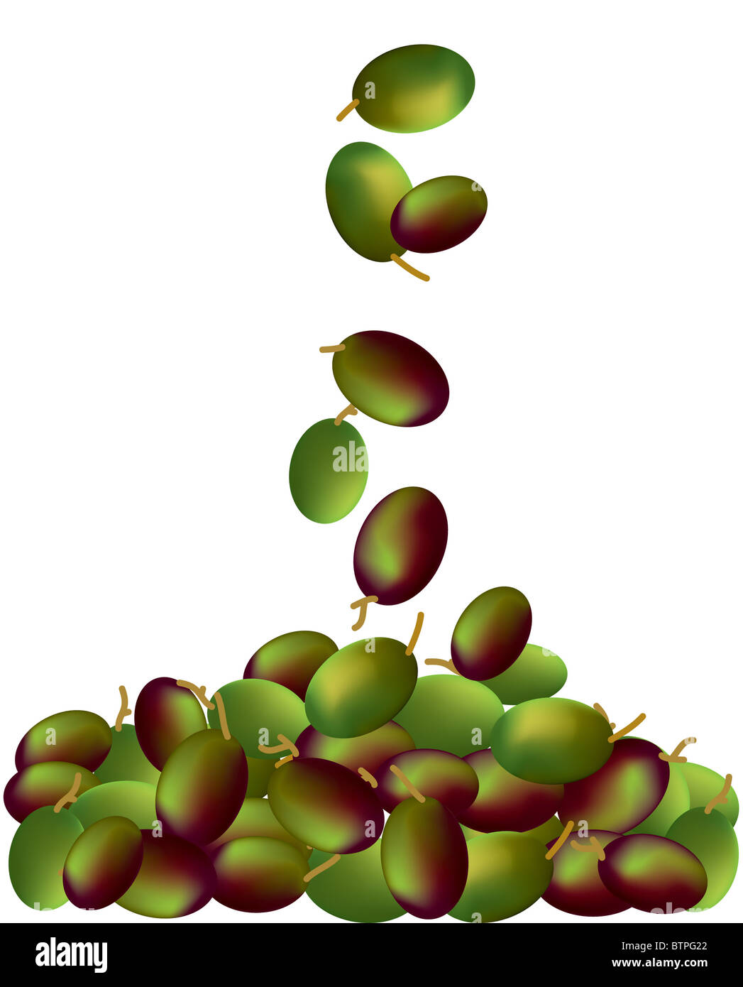 Group olives on white background Stock Photo Alamy