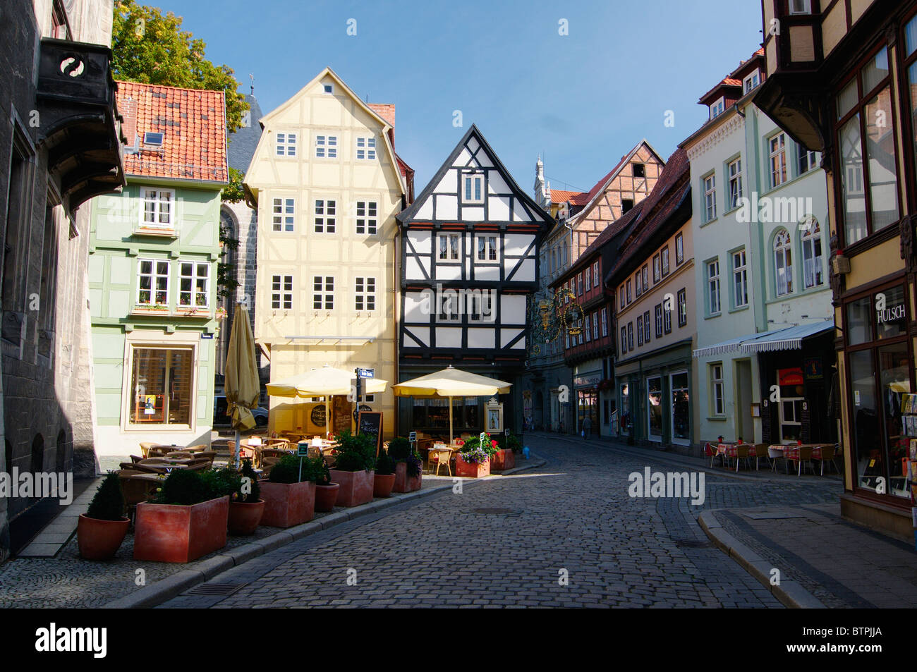 Germany, Harz Mountains, Quedlinburg, Timber-framed houses Stock Photo
