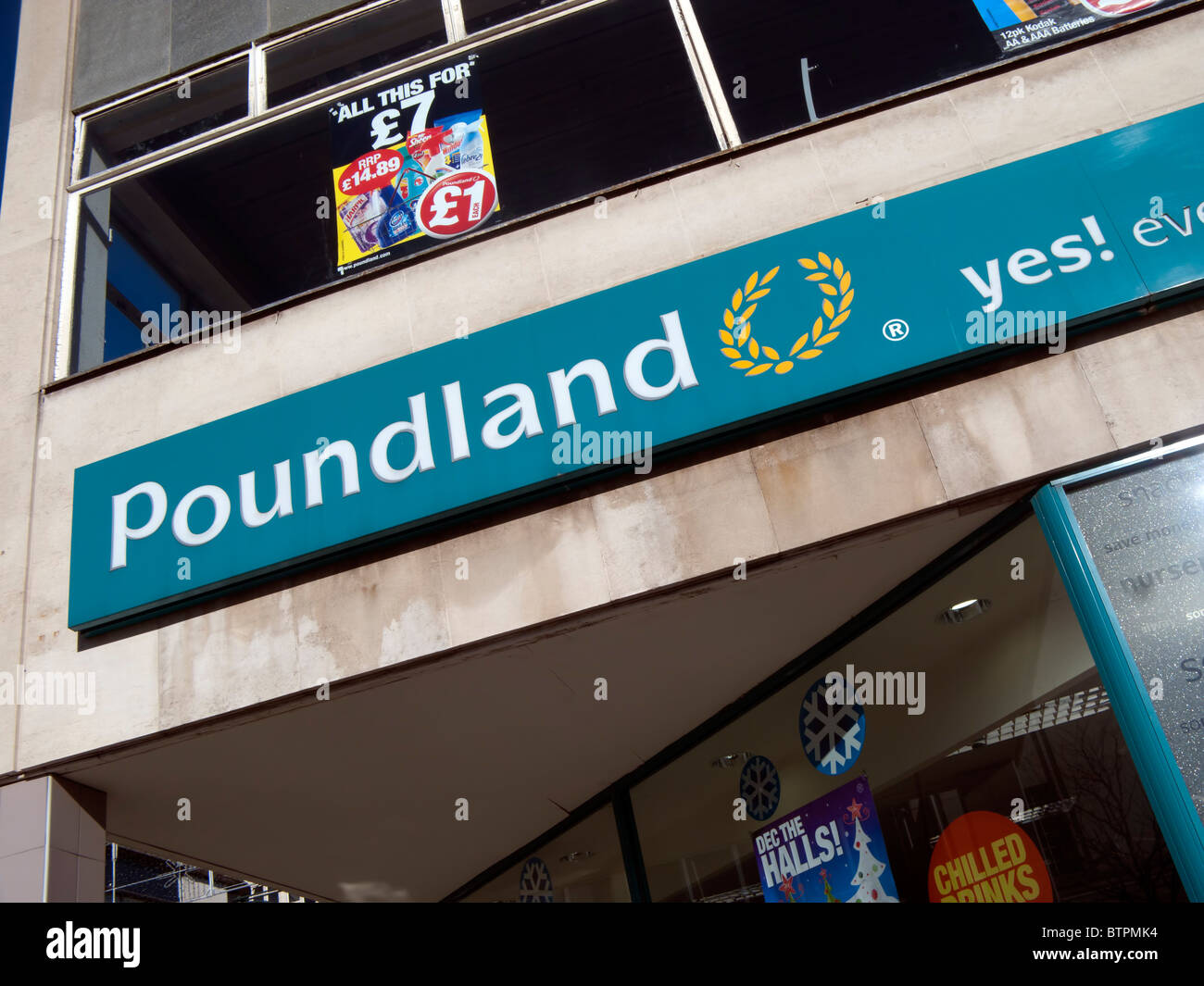 Poundland sign and logo Stock Photo